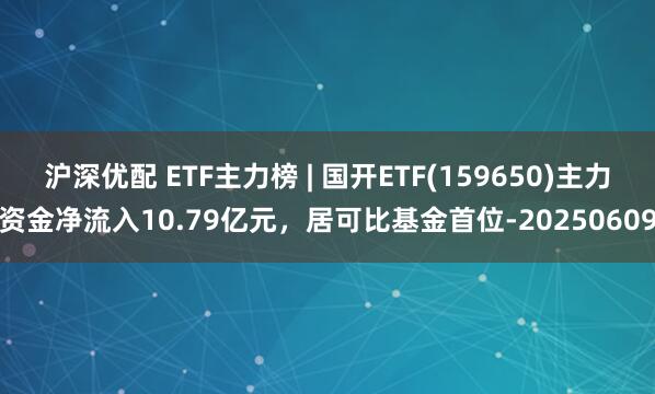 沪深优配 ETF主力榜 | 国开ETF(159650)主力资金净流入10.79亿元，居可比基金首位-20250609