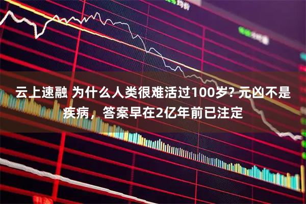 云上速融 为什么人类很难活过100岁? 元凶不是疾病，答案早在2亿年前已注定